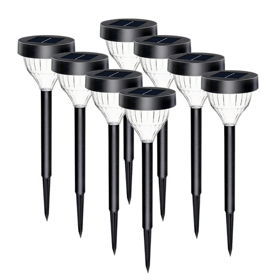 8Pack Solar Lights Outdoor Waterproof Solar Pathway Lights Auto On/Off Solar Garden Lights Solar Powered Landscape Lighting for Yard Patio Walkway Driveway Pathway
