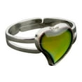 thumbnail image 1 of Anillo De Estado De ánimo Chapado En Plata Con Corazón Cambiable, 1 of 9