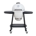 thumbnail image 3 of SUNJOY 20 inch Charcoal Grill, Egg-shaped Outdoor Grill with Pizza Stone, Ultimate BBQ Grill and Smoker with Wheels, White, 3 of 13