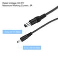 thumbnail image 3 of DC 5.5x2.1mm Macho a 3.5x1.35mm Macho Extensión Cable Alimentación Adaptador Enchufe 100cm Cable para LED Lámpara Cámara CCTV, Negro Paquete de 2, 3 of 4