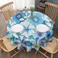 thumbnail image 3 of Pioneer Flower Floral Print Pattern Round Tablecloth 60"x60",Wrinkle Wipeable Table Cloth for Kitchen Dining Room Picnic Patio Party, 3 of 6
