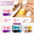 thumbnail image 2 of Mini Travel Containers | Leak Proof Silicone Containers with Lids | Travel Containers for Creams | Small Containers for Travel for Toiletries, Great Gift, Set of 4, 2 of 6