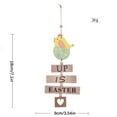 thumbnail image 5 of JeashCHAT Happy Easter Bunny Door-Sign Wreath Decorations - Wooden Easter Spring Welcome Sign Hanging Chick Wreath Front Door Home Wall Window Outdoor Indoor Porch Decor, 5 of 7