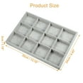thumbnail image 2 of Unique Bargains 12 Grid Jewelry Tray Stackable Tray Showcase for Rings Earrings Necklace Bracelet Pendants Gray, 2 of 8