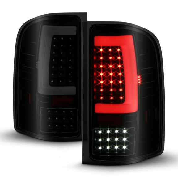 Black Smoke 2007-2013 Chevy Silverado 1500 Sequentia LED Tube Tail Lights Lamps