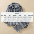 thumbnail image 3 of QLEICOM Mens Pajamas Set,Thermals for Men,Men Pajama Set Long Sleeve Flannel Pajama Sets Soft Woven Plaid 2 Piece Button Down Lounge Set, 3 of 6