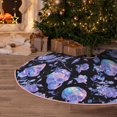 thumbnail image 4 of Salouo flower Skull crystal Christmas Tree Skirt 30" Farmhouse Christmas Decorations Snowman Xmas Tree Skirt Tree Mat for Holiday Party Decor, 4 of 8