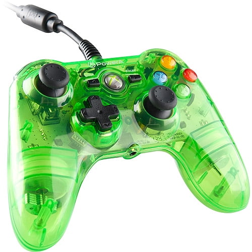 Power A Mini Pro EX Wired Controller For Microsoft Xbox 360, Clear/Green