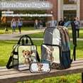 thumbnail image 2 of Kuiaobaty Leopard Print Clear Backpack and Lunch Bag Set for Boys Large Capacity Clear Backpack and Pencil Case with Zipper Heavy Duty Bookbag with Lunch Box for School, Brown, 2 of 5