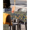 thumbnail image 5 of Hokiten Outdoor Tablecloths with Umbrella Hole & Zipper, Botanical Birds 60x60 Inch Square Tablecloths, Art Abstract Leaves Blue Waterproof Table Cloth, Patio/Pool/Picnic Table Covers, 5 of 7