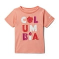thumbnail image 3 of Columbia Youth Girls Mirror Creek Short Sleeve Graphic Shirt, Coral Reef Flowery Type, Small, 3 of 4