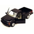 thumbnail image 2 of Diecast Car w/Trailer - 1992 Chevy 454SS Pick Up Truck, Black - Motormax 73203 - 1/24 Scale Diecast Model Car, 2 of 3