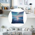 thumbnail image 3 of Ocean moon beach Linen toss pillowcase Decoration pillowcase Gift preferred 24x24" Cushion cover 2 set Sofa pillowcase Sofa bedroom living room car, 3 of 7