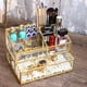 thumbnail image 4 of Organizador de maquillaje Vanity Tray Levilan, caja de cristal dorado, 4 of 9