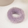 thumbnail image 3 of Plush Hair Tie Hair Accessories Pure Color Rabbit Cover Rubber Band Tie Hair Tie, 3 of 9
