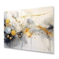 thumbnail image 2 of Designart "Whimsical Waves in Black and Gold II" Abstract Shapes Metal Wall Decor, 2 of 5