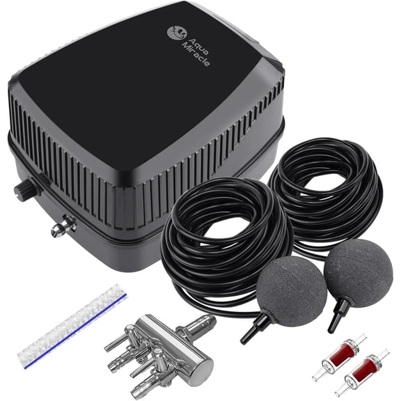 AquaMiracle Pond Air Pump Koi Pond Aerator Pond Bubbler for Outdoor Ponds up ...