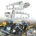 thumbnail image 1 of 2x Peinas de pie de motocicleta Firates de aleación de aluminio Pedales de pie de pie para pies de pie para R6 /S FAZER XJR1200 Trasero plateado, 1 of 8