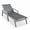Black, variant on LeisureMod Marlin Outdoor Chaise Lounge Chair with Armrests – Grey Aluminum Frame, Adjustable Reclining Patio Lounger for Poolside, Garden, or Deck - Burgundy