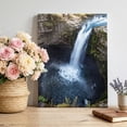 thumbnail image 3 of Waterfall Landscape Canvas Wall Art for Living Room, Country Nature Rock Leaf Water Spray Wall Decor Framed Artwork Pictures Ready to Hang for Bedroom Office Home Decor, 3 of 9