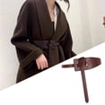 thumbnail image 2 of Cinturón de cuero para mujer Cinturones de vestir para mujer Cinturón Café Sunnimix Cintura de Obi de la corbata, 2 of 8