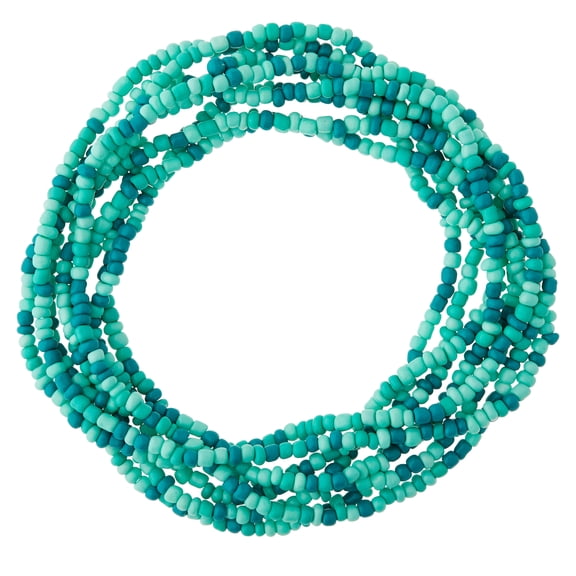 Bead Landing Mint Blue Mix Glass Seed Beads, 6/0, 12 Pack