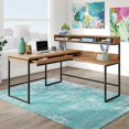 thumbnail image 4 of Sauder Manhattan Gate Engineered Wood L-Shaped Desk in Sindoori Mango/Black, 4 of 12