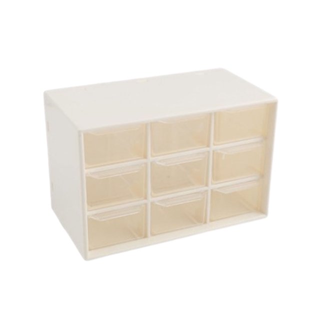 Tholdsy Excelentes materiales: caja de almacenamiento de escritorio ecológica con cajones transparentes Cajón de almacenamiento Jiugongge Carpetas de archivos Blanquecino Rejilla de Nueve Palacios
