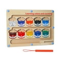 thumbnail image 2 of Rompecabezas De Tablero Magnético De Madera, Entrenamiento Cerebral De Laberinto De Números De Color Magnético Para Niños Pequeños, 2 of 7