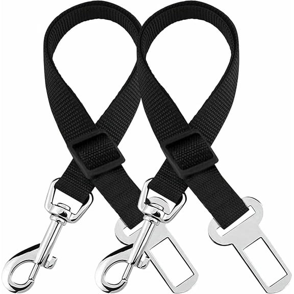 PUPIX 2 Pcs Pet Car Safety Seatbelt for Dogs and Cats Adjustable Vehicle Seat Belt Harness Lead Universal Fit