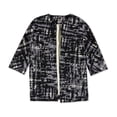 thumbnail image 1 of Anne Klein Womens Printed Blazer Jacket, Black, 16, 1 of 3