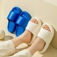 thumbnail image 3 of Siilsaa Kids Slip On Sandals Children's Slippers Girls' Sandals and Slippers Non-Slip Open Toe Quick-Drying Soft and Comfortable Thick-Soled Shoes for Shower and Bathroom White,10, 3 of 5
