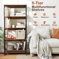 thumbnail image 6 of Costway 2 PCS 5 Tier Bookshelf 62" Tall Bookcase with Tiltable Shelves Display Storage Rack, 6 of 9