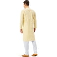 thumbnail image 3 of Maple Clothing Robe Décontractée Indienne pour Hommes en Coton Kurta Pyjama (Jaune, TG), 3 of 6