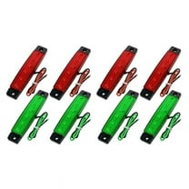 8Pcs Red Green Boat Navigation LED Lights Stern Lights Boats Light 12V