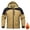 Khaki, variant on Men's Fleece Jacket, All-Season Outerwear with Waterproof Windproof Protection for Outdoor Mountaineering and Casual Wear