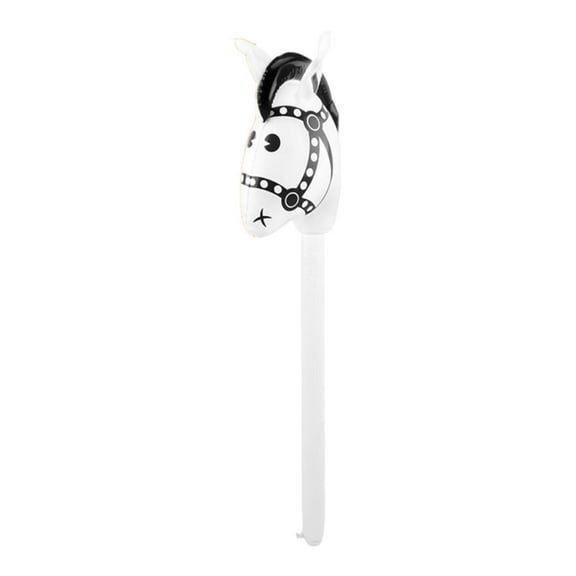 hengtong Hobby Horse Stick Toy Funny Party Decoration for Horse Themed Birthday Party White Head