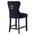 thumbnail image 5 of WestinTrends Wordford 24" Tufted Velvet Counter Stool, Black/ Black, 5 of 9