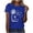Blue, variant on Womens Tops Dressy Casual Short Sleeve Plus Womens Funny T Shirts Adult Humor Slim Fit Tees for Women