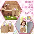 thumbnail image 5 of 1 Pcs Easter Burlap Bags Bunny Easter Basket Essentials Spring Egg Hunts Candy Gift Tote Bag for Kids Boys Girls Eggs Candy Hunting Carrying Daily Use, Plain Colors, 5 of 9