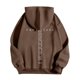 thumbnail image 5 of MHFRRA Sudadera con Capucha para Hombre, con Estampado Gráfico de Verso Retro, Media Cremallera, para Uso Informal Marrón, 5 of 5
