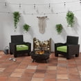 thumbnail image 2 of Jordan Manufacturing Sunbrella 21.5" x 22.5" Canvas Gingko Green Solid Rectangular Outdoor Deep Seat Chair Cushion Set with Ties and Welt, 2 of 11