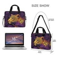thumbnail image 3 of Laptop Bag Laptop Briefcase 15.7 x 3 x 11.8 Inches Laptop Bag Briefcases Laptop Storage Travel Laptop Bag Work Laptop Bag Jungle Purple Leopard Pattern, 3 of 8