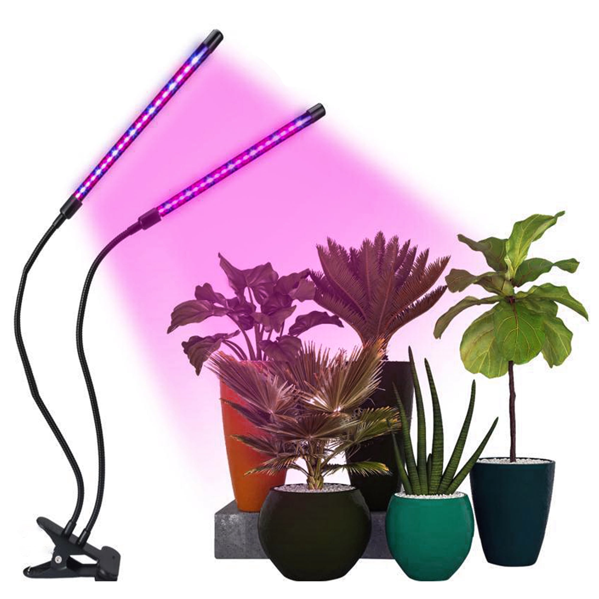 Grow Lights for Indoor Plants, Two Heads LED Grow Lights Red Blue Full