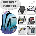 thumbnail image 7 of Pzuqiu Gradient Mermaid Scales Girls Backpack Ultra-Soft Breathable School Bookbag 17 Inch Lightweight Casual Shoulder Bag with Multi Pockets for 8-12 Years Old Laptop Daypack, 7 of 7