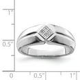 thumbnail image 3 of Sterling Silver Rhodium Plated Diam. Men's Ring QR5112, 3 of 5