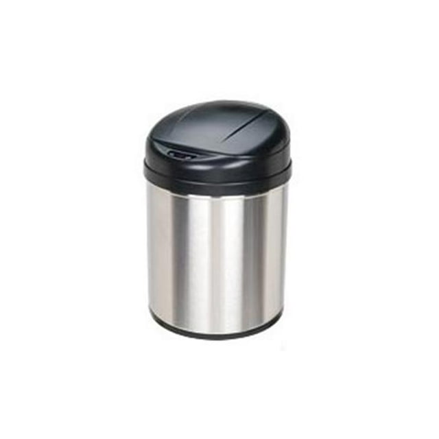 Nine Star DZT-31-8 Motion Sensor Activated Stainless Steel Trash Can - Round 8.2 Gallon