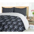 thumbnail image 5 of Ambesonne Dark Blue Duvet Cover Sets, Vintage Royal Damask, 2-King, Pale Blue Dark Blue, 5 of 7