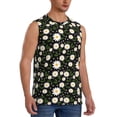 thumbnail image 2 of Daiia Daisy Printed Men's Tank Tops,Casual Soft Sleeveless Gym Muscle Shirts Bodybuilding Tee-Large, 2 of 8