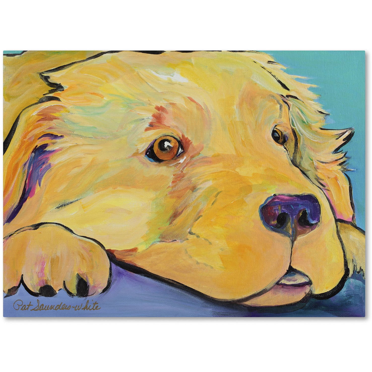 Trademark Fine Art "Baby" Canvas Art by Pat SaundersWhite